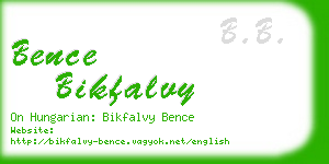 bence bikfalvy business card